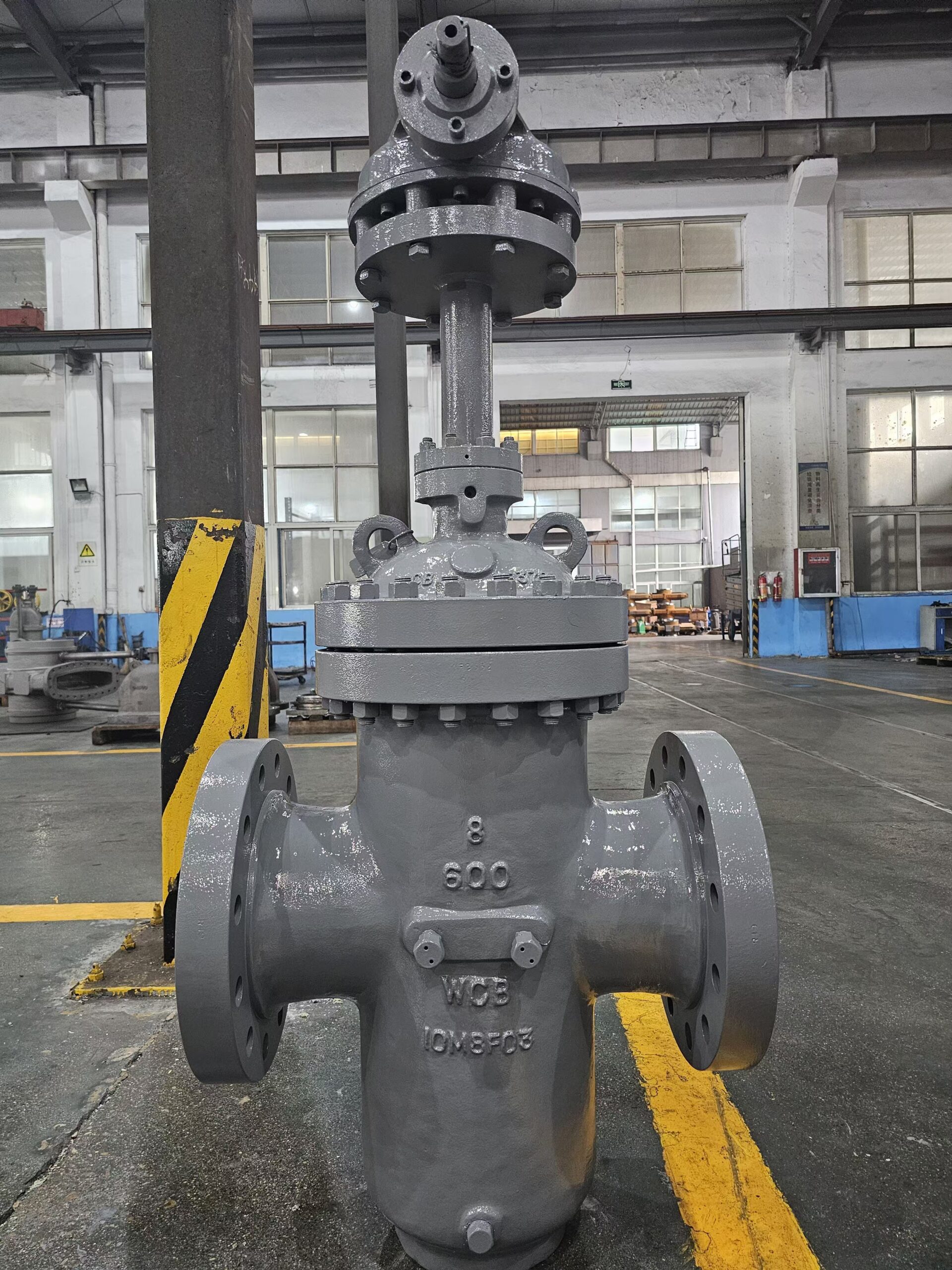 Gate valves in the factory